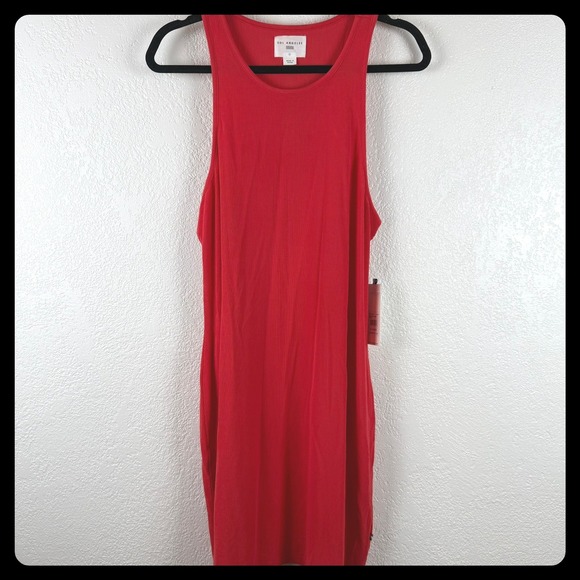 Sol Angeles Dresses & Skirts - Sol Angeles Rib‎ Racer Tank Dress Red XL MSRP $114 Minimalist Neiman Marcus